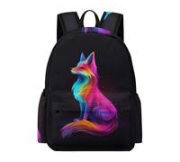 TPISLI Sac à Dos Design Renard Garçon Fille 7 Ans Cartable Illustration Animal CP CE1 Grand Format Durable pour Ordinateur Portable 15,6 Pouces Cours Voyage Usage Quotidien Rentrée Scolaire
