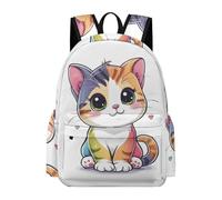 TPISLI Sac À Dos Enfant, Cartable Chat Scolaire Garcon Fille, Sac A Dos Mignon Petit Animal Enfant Grande Capacité Élèves Du Voyage Casual Daypacks, Mignon Petit Animal Cadeau Backpack