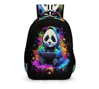 TPISLI Sac À Dos Enfant, CArtable Panda Couleuré Scolaire Garcon Fille Sac Animal Panda Sac Ecole Primaire Voyage Idée Cadeau Enfant Ado CArtable