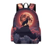 TPISLI Sac À Dos Enfant Loup Garçons Filles Animal Loup Cartable École Primaire Étudiant Sac À Dos Pour Utilisation Quotidienne À L'extérieur/5-16 Ans