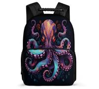 TPISLI Sac A Dos Enfant Nylon Et Feutre, Cable Fille Primaire Thème Loup, Cable Garcon Primaire, Grand Cable Pour 6-14 Ans (40x28x16cm)