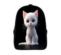 TPISLI Sac À Dos Enfant, Sac A Dos Chat Blanc, Chaton Imprimé Sac À Dos EnfFourmis Sac À Dos Sac De Voyage Étudiant Voituretable Livre Sac Animé Sac Mode Sac À Dos Pour Maternelle