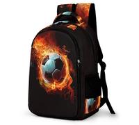 TPISLI Sac À Dos Enfant, Sac A Dos Football Soccer, Imprimé Feu Imprimé Sac À Dos Enfants Sac À Dos Sac De Voyage Étudiant CArtable Livre Sac Animé Sac Mode Sac À Dos Pour Maternelle