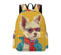 TPISLI Sac À Dos Enfants, Cartable Chien Imprimé Garçons 8-15 Ans Mignon Léger Sac A Dos Chien Imprimé Pour A4 Dossiers Primaire Sac Thème Animalier Élève De Terminale