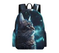 TPISLI Sac À Dos Galaxy Chat Garcon Fille Enfants Cadeaux De Rentrée Cartable Galaxy Chat A Garçons Enfant 10-17 Ans Sac Chaton Secondaire Primaire Voyage En Promenade