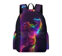 TPISLI Sac à Dos Garçon Fille Illustration Cheval 7 Ans Sac Animal Primaire CE1 CE2 Cartable Scolaire Durable Grand Format pour École Voyage Loisirs, Bookbag Rentrée Scolaire et Cadeau