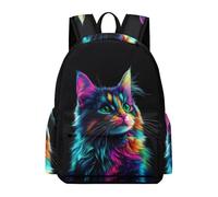 TPISLI Sac A Dos Garçons 10 Ans, Sac Chaton Illustration D'école CE1 CE2 CM1 CM2 Voituretable Animal Chat Design Pour Enfants Âgés De 7 À 12 Ans, Pour L'école Et Voyage