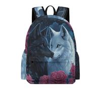 TPISLI Sac à Dos Garçons Motif Renard Enfant Cartable Sac à Dos Scolaire pour Filles 1ère à 3e Classe, Sac à Dos pour Enfants en Nylon Tendance avec Motif Animal, Style 13, 42 x 30 x 15 cm, Artisanal