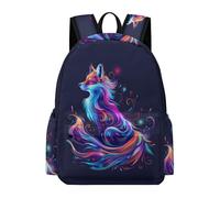 TPISLI Sac à Dos Garçons Motif Renard Enfant Cartable Sac à Dos Scolaire pour Filles 1ère à 3e Classe, Sac à Dos pour Enfants en Nylon Tendance avec Motif Animal, Style 2., 42 x 30 x 15 cm, Artisanal