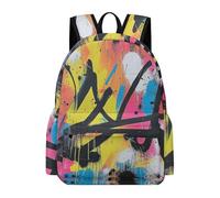 TPISLI Sac à Dos Graffiti Imprimé CM2 Garçon Cartable Coloré 11 Ans Fille Cartable Scolaire Grand Durable pour Usage Quotidien Promenade et Voyage, Daypack Loisirs Cours École