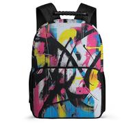 TPISLI Sac à Dos Graffiti Motif Enfants 6-10 Ans Sac Scolaire Colourful pour Filles CE1 CE2 School Bag, Poches Latérales Poignée Solide Loisirs Sorties