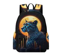 TPISLI Sac à Dos Guépard Garçon CM1 CM2 Cartable Animal Léopard Élève Fille 8-12 Ans Sac d'École Imperméable Grand pour Cours Voyage et Usage Quotidien Loisirs Cadeau de Rentrée