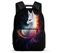 TPISLI Sac à Dos Illustration Renard pour Filles 8-12 Ans, Cartable Animal Renard Sac d'École Enfants, Bookbag, Dos Rembourré, Poignée Solide, Loisirs Sorties
