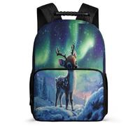 TPISLI Sac à Dos Imprimé Bébé Renne Ce2 Cm1 pour Garçons Filles, Cartable Kawaii Cerf Sac Scolaire Enfants, School Bag, Promenade Randonnée, Usage Quotidien, Cadeau
