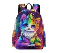 TPISLI Sac à Dos Imprimé Chat Garçon Fille 13 Ans Cartable Motif Animal Chaton CP CE1 Sac d'École Grand Format Durable pour École Voyage Loisirs, Backpack Usage Quotidien et Sorties