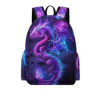 TPISLI Sac à Dos Imprimé Dragon Garçon Fille 13 Ans Cartable Style Chinois CP CE1 Sac d'École Grand Format Durable pour École Voyage Loisirs, Backpack Usage Quotidien et Sorties