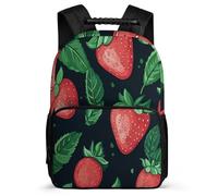 TPISLI Sac à Dos Imprimé Fraise pour Filles 8-12 Ans, Cartable Motif Fruit Sac d'École Enfants, Bookbag, Dos Rembourré, Poignée Solide, Loisirs Sorties