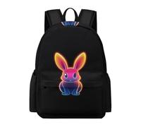 TPISLI Sac à Dos Imprimé Lapin pour Filles et Garçons 10 Ans Cartable Scolaire Motif Animal Lapin Primaire Sac d'École Léger Durable pour Cours Voyage Loisirs, Backpack Usage Quotidien et Sorties