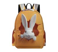 TPISLI Sac à Dos Kawaii Lapin Animal Garçon Fille 9-12 Ans Sac Imprimé Lapin Élèves Primaire Cartable Scolaire Imperméable Durable pour École Voyage Loisirs, School Bag Rentrée Scolaire et Cadeau