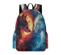 TPISLI Sac À Dos Loup Enfants Scolaire Loup Cartable Mignon Backpack Unisexe De Animal Loup Garçon Et Fille Ados Backpack Voyage Bag