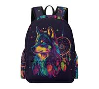 TPISLI Sac À Dos Loup Garçon Primaire CP CE CM, Voituretable Enfant Scolaire 9 À 15 Ans, Sac Ecole Animal Loup Collège Léger Pour Loisirs Ou Voyages