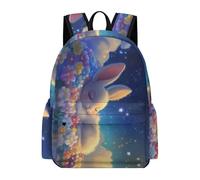 TPISLI Sac à Dos Mignon Lapin Garçon Fille 7 Ans Sac Animal Lapin CE2 CM1 Cartable Scolaire Léger Imperméable pour École Voyage Loisirs Usage Quotidien, Bookbag Rentrée Scolaire et Cadeau