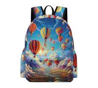 TPISLI Sac à Dos Montgolfière Ado Fille CM2 Cartable Paysage Adolescent Garçon 9-13 Ans Sac d'École Grand Durable pour Loisirs Sorties et Usage Quotidien École Voyage Cours