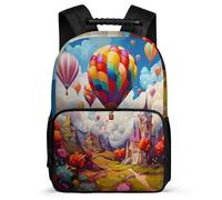 TPISLI Sac à Dos Montgolfière Air Ballon pour Filles Garçons 7-12 Ans, Cartable Coloré Paysage Sac d'École Enfants, Daypack, Promenade Randonnée, Usage Quotidien, Cadeau