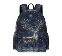 TPISLI Sac à Dos Motif Beau Cerf Garçon Fille 9-12 Ans Cartable Renne Primaire Léger Durable À la Mode pour École Promenade Voyage Loisirs Usage Quotidien Rentrée Scolaire