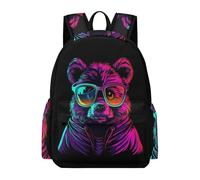 TPISLI Sac À Dos Motif d'Ours Enfants Scolaire Motif d'Ours Cartable Mignon Backpack Unisexe De Animal Imprimé Garçon Et Fille Ados Backpack Voyage Bag