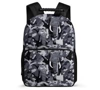 TPISLI Sac à Dos Motif Éléphant pour Garçons Filles 6-10 Ans, Cartable Camouflage Sac d'École Enfants, School Bag, Dos Rembourré, Poignée Solide, Loisirs Sorties