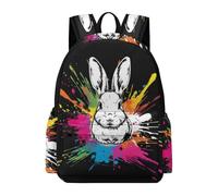 TPISLI Sac à Dos Motif Lapin Garçon Fille 7 Ans Cartable Design Lapin CP CE1 Grand Format Durable pour Ordinateur Portable 15,6 Pouces Cours Voyage Usage Quotidien Rentrée Scolaire