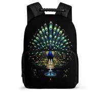 TPISLI Sac à Dos Motif Paon pour Filles Garçons 5-10 Ans, Cartable Imprimé Animal Enfants École Primaire, Daypack, Léger Durable, Poches Latérales, Voyage Quotidien