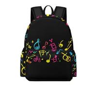 TPISLI Sac À Dos Musique Passionné Garcon Adolescent CE1 CE2, Voituretable Fille Symboles musicaux Décontracté Pour École Primaire College, Sac A Dos Scolaire Pour Enfants 7 À 14 Ans