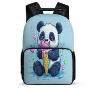 TPISLI Sac à Dos Panda Illustration École Primaire pour Fille Garçon Sac à Dos Animal Design 7-11 Ans School Bag, Détails en Feutre Poches Latérales Loisirs Sorties