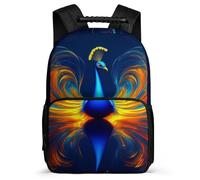 TPISLI Sac à Dos Paon pour Enfants 7-11 Ans, Cartable Thème Animalier Sac d'École Enfants, School Bag, Dos Rembourré, Poignée Solide, Loisirs Sorties