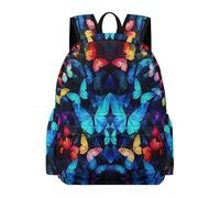 TPISLI Sac à Dos Papillons CP CE1 Élève Garçon Sac d'École Papillon Design 7 Ans Élève Fille Cartable Scolaire Grand Durable pour Voyage Cours et Cadeau d'Anniversaire Usage Quotidien
