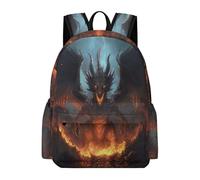 TPISLI Sac À Dos Pour Fille Maléfique Dragon Design, Voituretable Dragon Pour Garçons Primaire De CE1 À CM2, Sac D'école Léger Et Décontracté Idéal L'école Ou Les Voyages