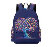TPISLI Sac à Dos pour Garçons et Filles Arbre de Cœurs 8 Ans Cartable Coloré Botanique Primaire CE2 CM1 Durable Imperméable pour Rentrée Cours Voyage et Randonnée Usage Quotidien