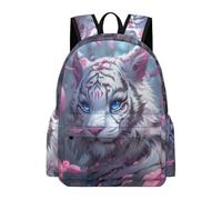TPISLI Sac à Dos pour Garçons et Filles Tigre 10-12 Ans Cartable Animal Tigre CM2 Léger Durable À la Mode pour École Promenade Voyage Loisirs Usage Quotidien Rentrée Scolaire