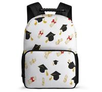 TPISLI Sac à Dos Remise de Diplôme Thème Enfants 7-11 Ans Sac Scolaire Decorations pour Garçons Filles Cours Primaire Bookbag, Détails en Feutre Poches Latérales Cadeau Anniversaire