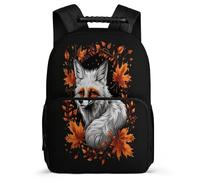 TPISLI Sac à Dos Renard Design pour Filles Garçons École Primaire Cartable Animal Renard 7-11 Ans Backpack, Détails en Feutre Poches Latérales Cadeau Anniversaire