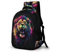 TPISLI Sac À Dos Roi Lion CArtable Sac A Dos Animal Pour Enfants CArtable Primaire Garcon Sac Label Sac A Dos Enfant Sac A Dos Primaire Fille