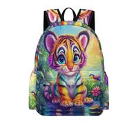 TPISLI Sac à Dos Tigre Garçon Fille 7-10 Ans Cartable Animal Tigre Primaire Sac d'École Durable À la Mode pour École Voyage Loisirs, Backpack Usage Quotidien et Sorties