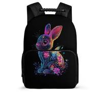 TPISLI Sac Animal Lapin pour Garçons Filles École Primaire, Sac à Dos Lapin Cartable Enfants, School Bag, Dos Rembourré, Poignée Solide, Loisirs Sorties