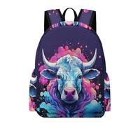 TPISLI Sac Collège Bovin Bison Ado Garçon Collège Sac à Dos Vache Taureau Ado Fille 15 Ans Cartable Imperméable Grand pour Promenade École et Loisirs Usage Quotidien Voyage