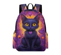 TPISLI Sac Collège Imprimé Chat pour Garçon et Fille 11-15 Ans Cartable Motif Chaton CE1 CE2 CM1 Sac à Dos Durable À la Mode pour Cours Sorties Loisirs, School Bag Usage Quotidien et Sorties