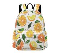 TPISLI Sac Collège Imprimé Citron pour Garçon et Fille 11-15 Ans Cartable Motif Fruit CE1 CE2 CM1 Sac à Dos Durable À la Mode pour Cours Sorties Loisirs, School Bag Usage Quotidien et Sorties