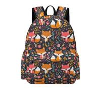 TPISLI Sac Collège Imprimé Renard pour Garçon et Fille 8-11 Ans Cartable Design Animal Primaire Sac à Dos Grand Format Durable pour Cours Sorties Loisirs, Backpack Usage Quotidien et Sorties