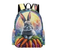 TPISLI Sac Collège Lapin pour Garçon et Fille 8-11 Ans Cartable Animal Lapin Primaire Sac à Dos Grand Format Durable pour Cours Sorties Loisirs, Backpack Usage Quotidien et Sorties